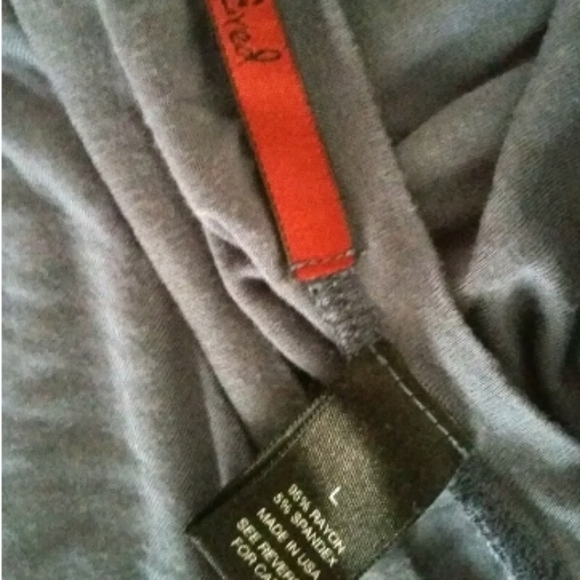 BKE RED CROCHET ELBOWS STRETCH KNIT TOP SZ L - Picture 5 of 5